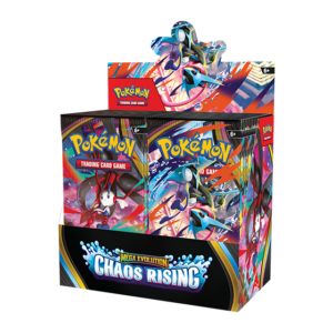 pokémon tcg: mega evolution—chaos rising booster display